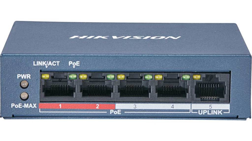 Hikvision switch 4 poe 1 uplink 300m 35w
