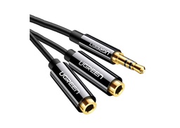 [20816] Ugreen Cable Audio 3.5 Macho a 3.5 Hembra Doble, 25 cms